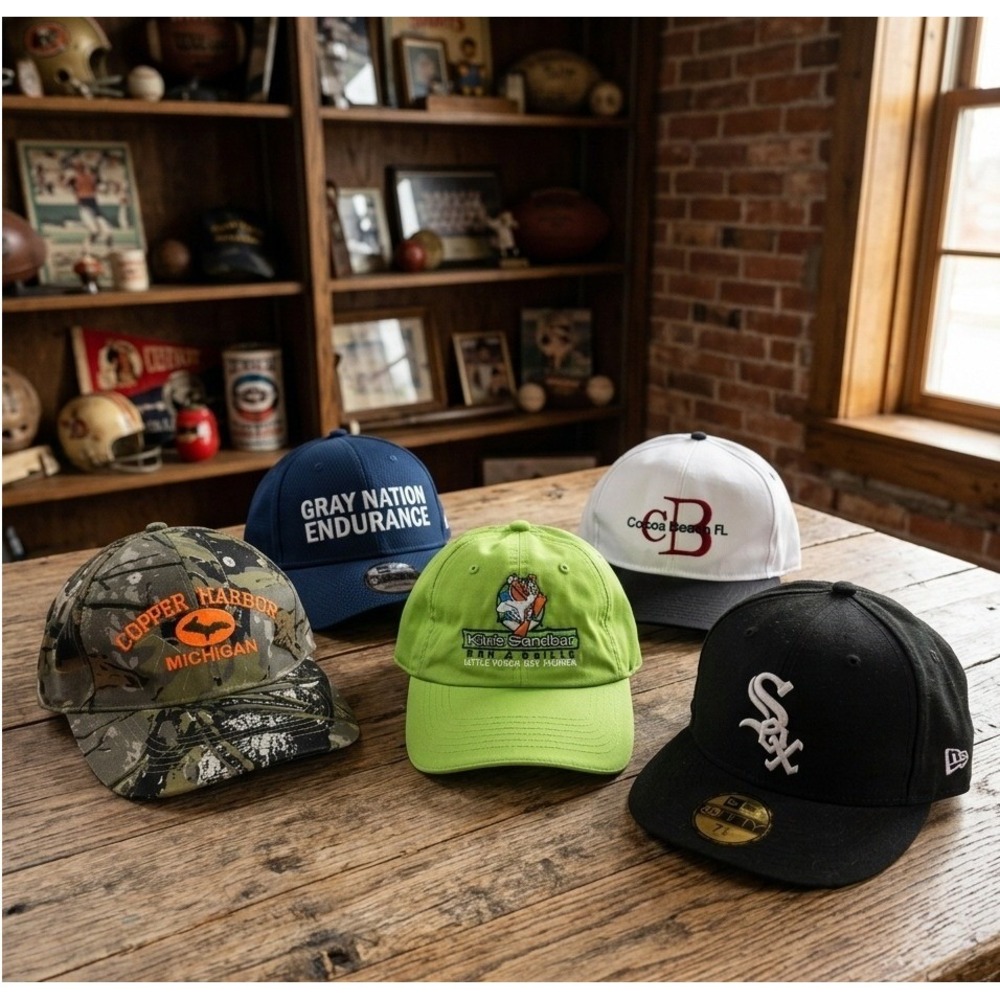 Lot 5pc Men's Hat New Era Chicago White Sox 59FIFTY 9FORTY Camo Florida Souvenir